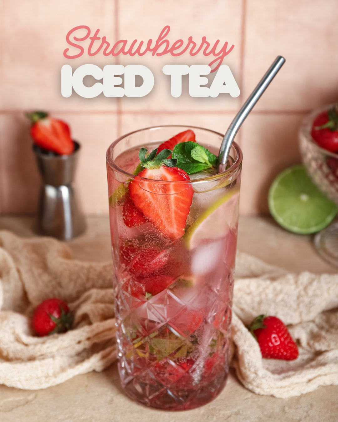 Strawberry Iced Tea – Fruchtiger Erdbeer-Eistee für den Sommer