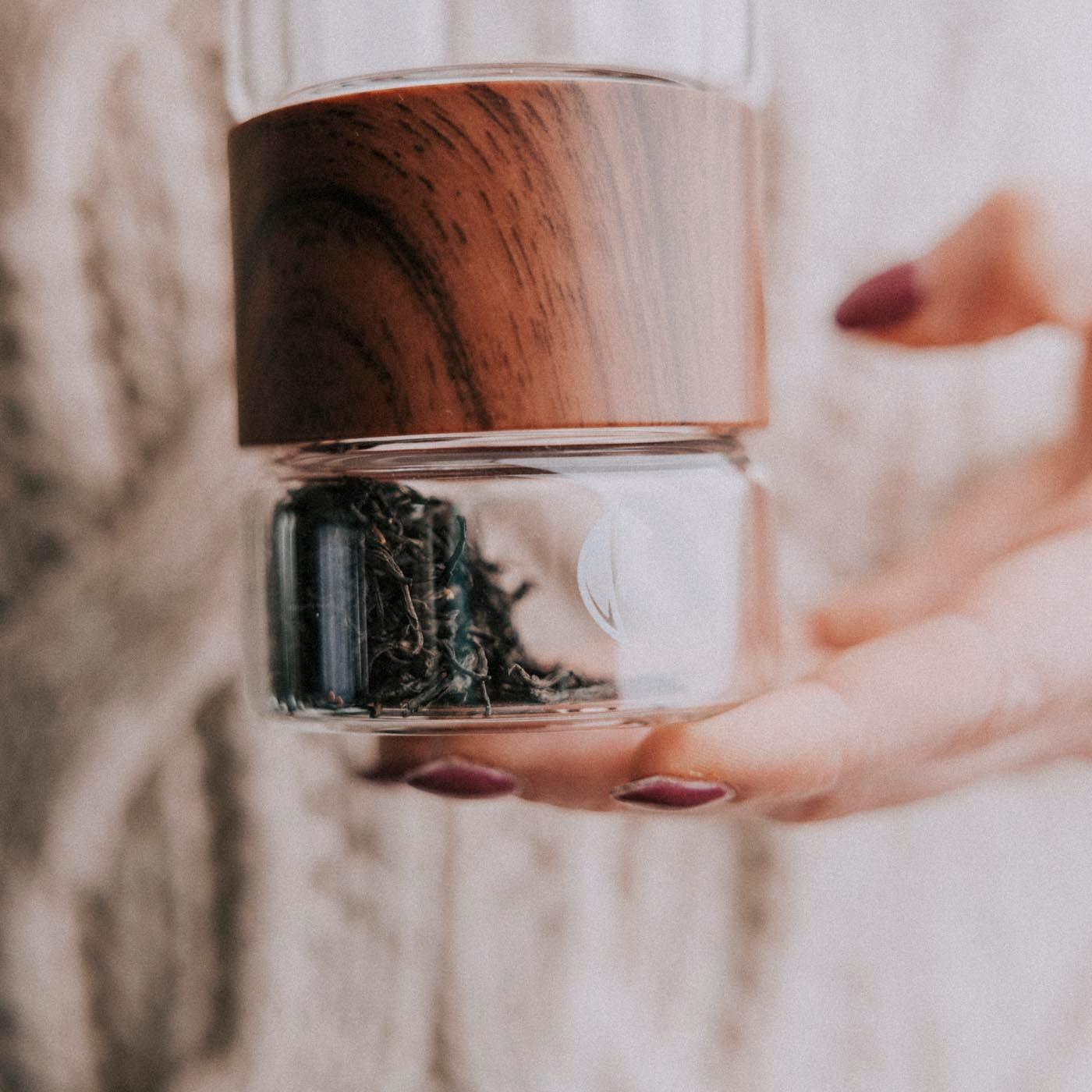 Glasflasche mit Teefilter - 7Tea® Bio-Tee Onlineshop