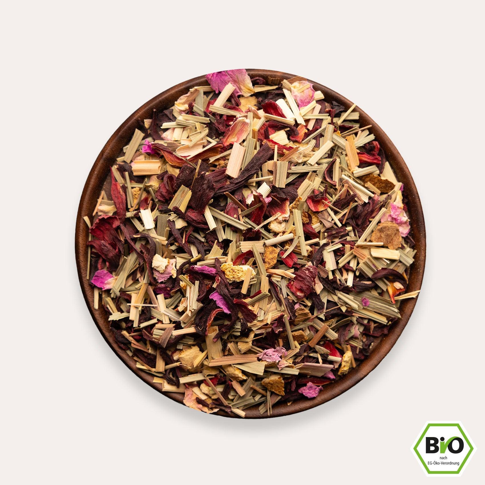 N°08 | Hibiskusträume - Hibiskus, Zitrone & Rose - 7Tea® Bio-Tee Onlineshop