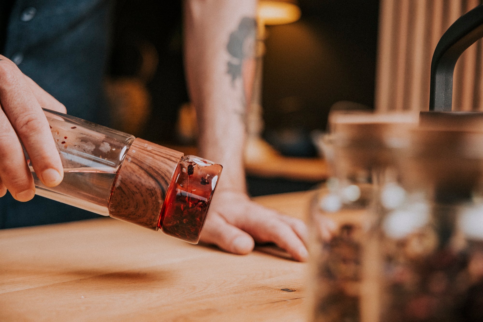 Anleitung Glasflasche mit Sieb