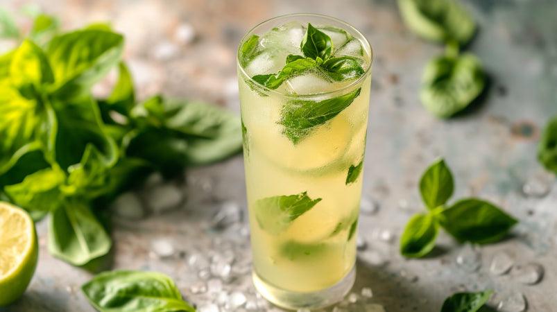 Weißer Tee Basil Mojito Cocktail