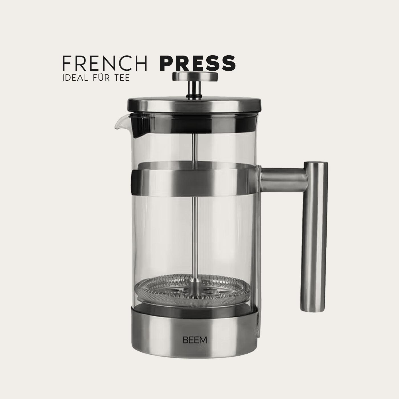 FRENCH PRESS Tee- und Kaffeebereiter – 1 l Edelstahl - 7Tea®