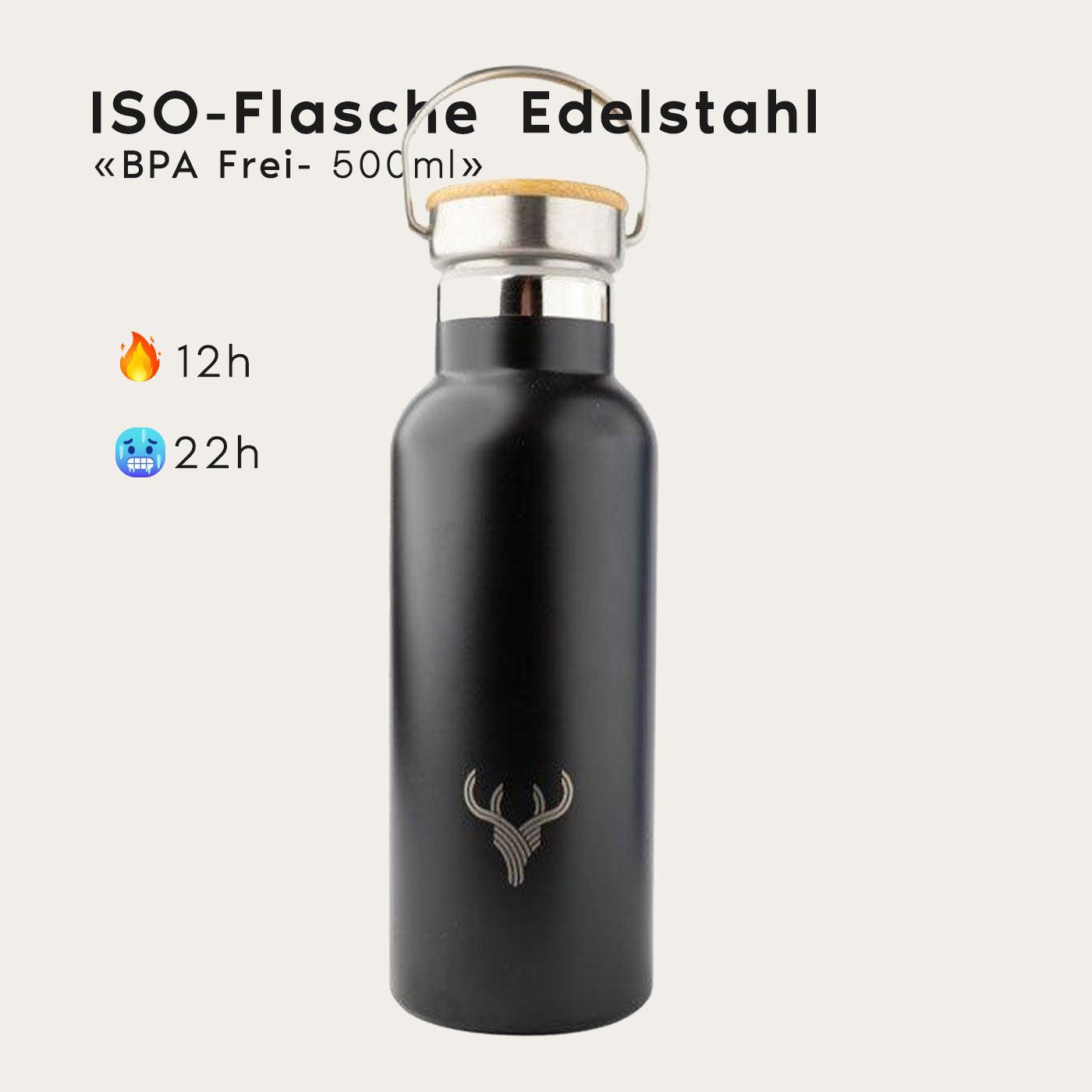 ISO-Flasche 500ml Edelstahl - 7Tea®